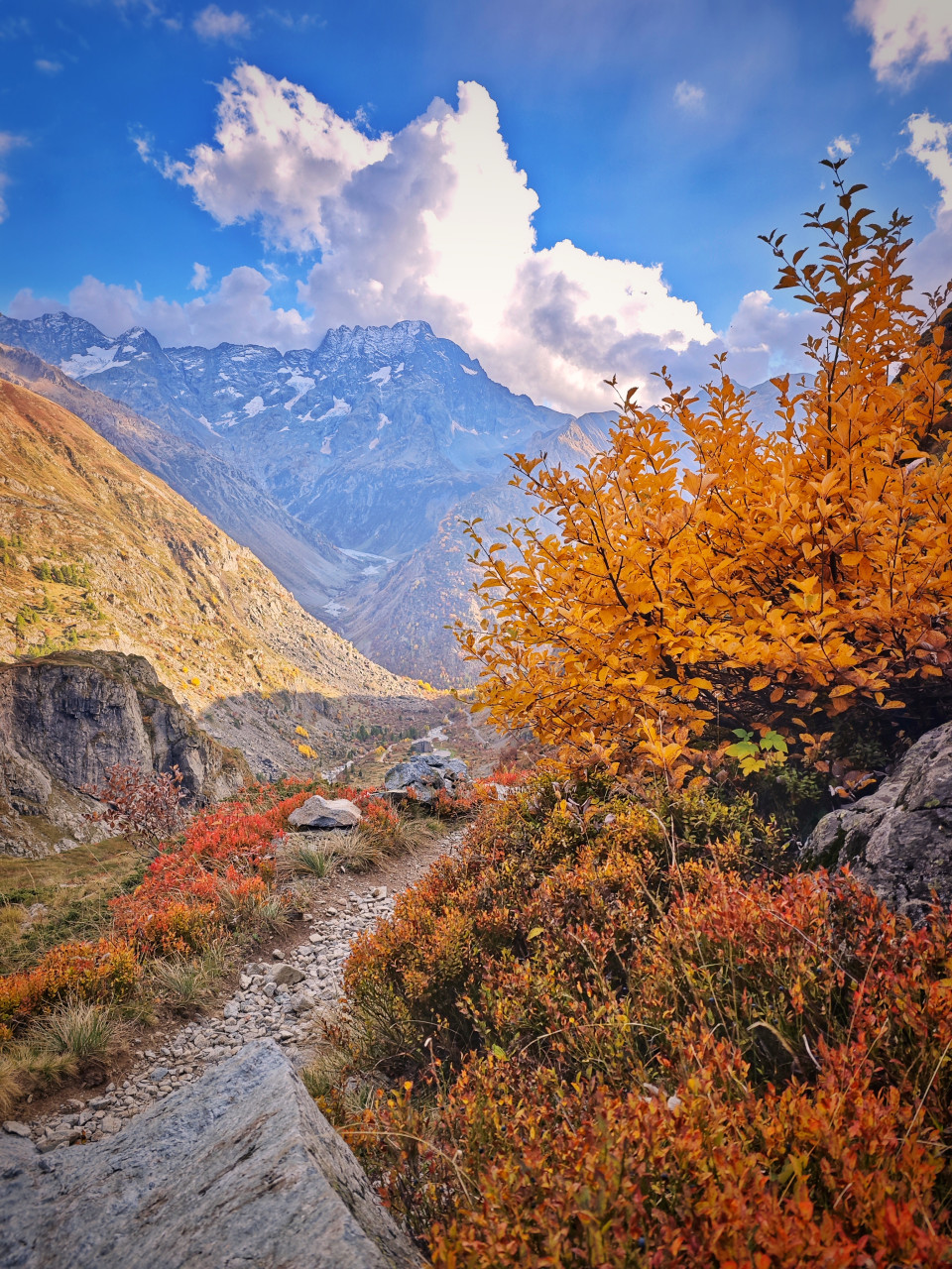 Automne - Valgaudemar : Vue sur le Sirac