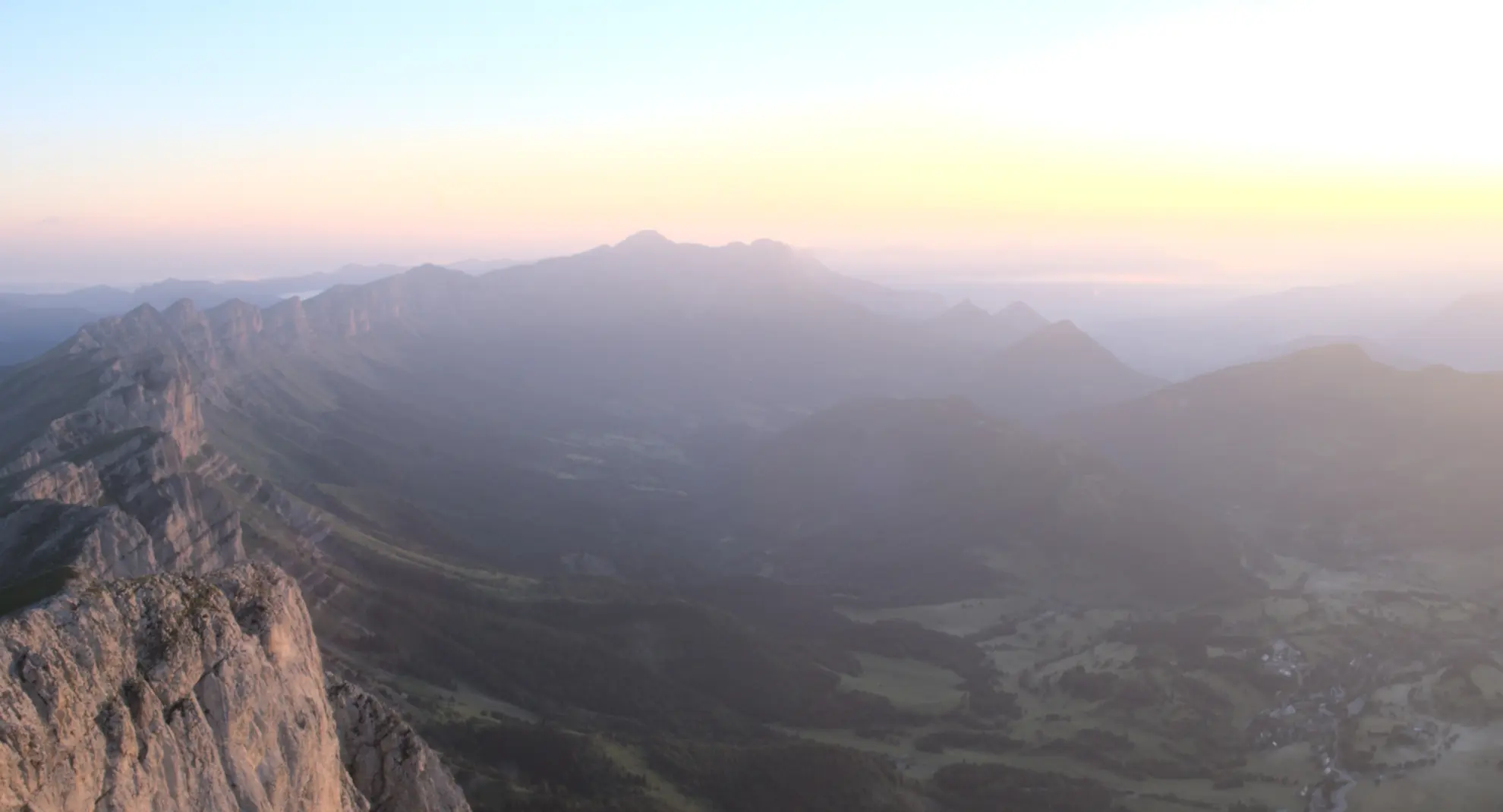 Balcons Est du Vercors depuis le Grand Veymont