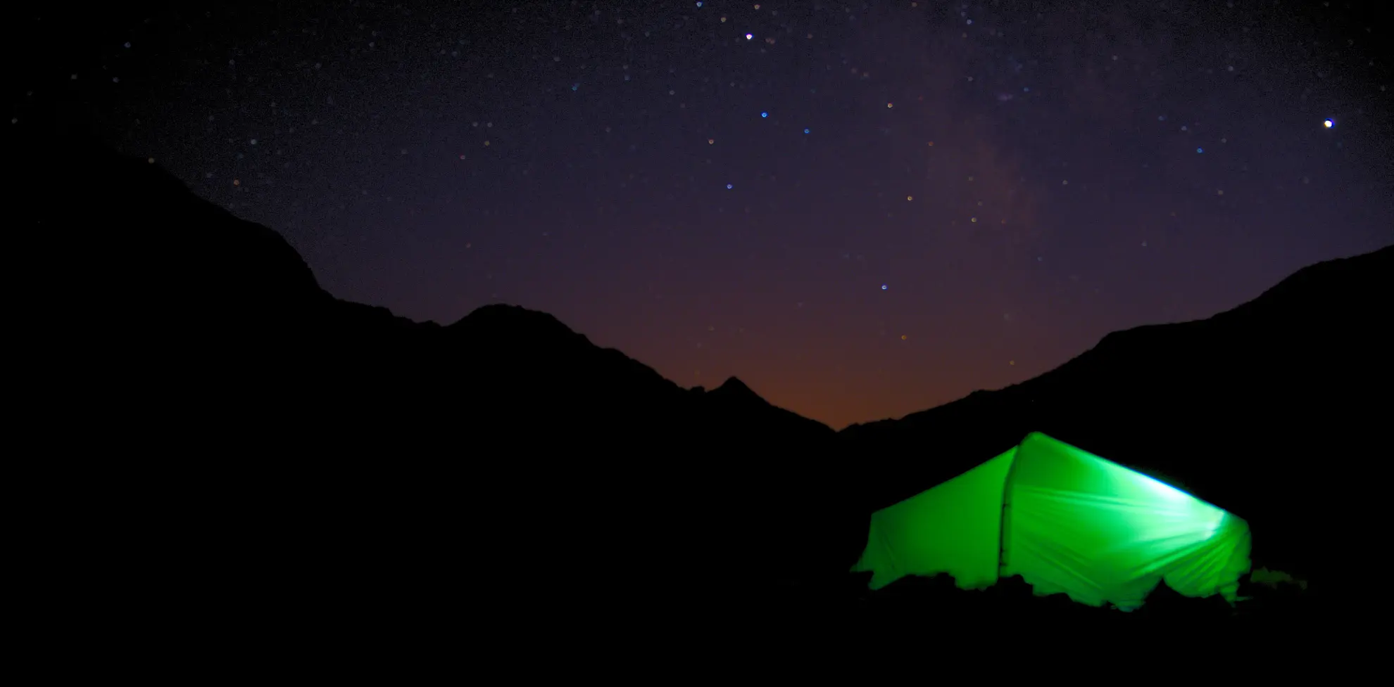 bivouac under the tent