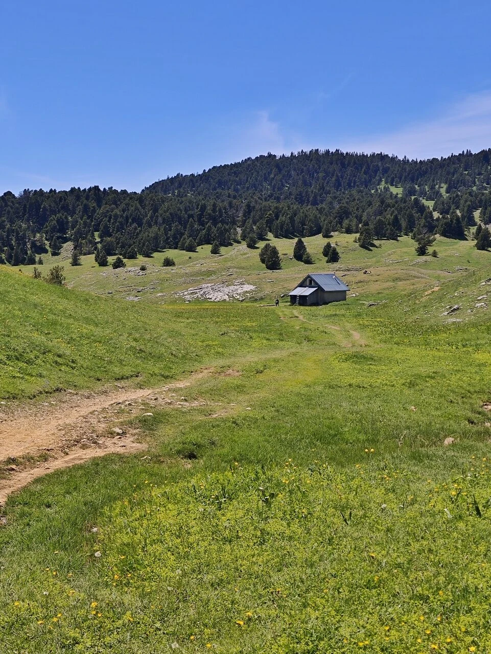 Cabane de Pré Peyret dans le Vercors en été