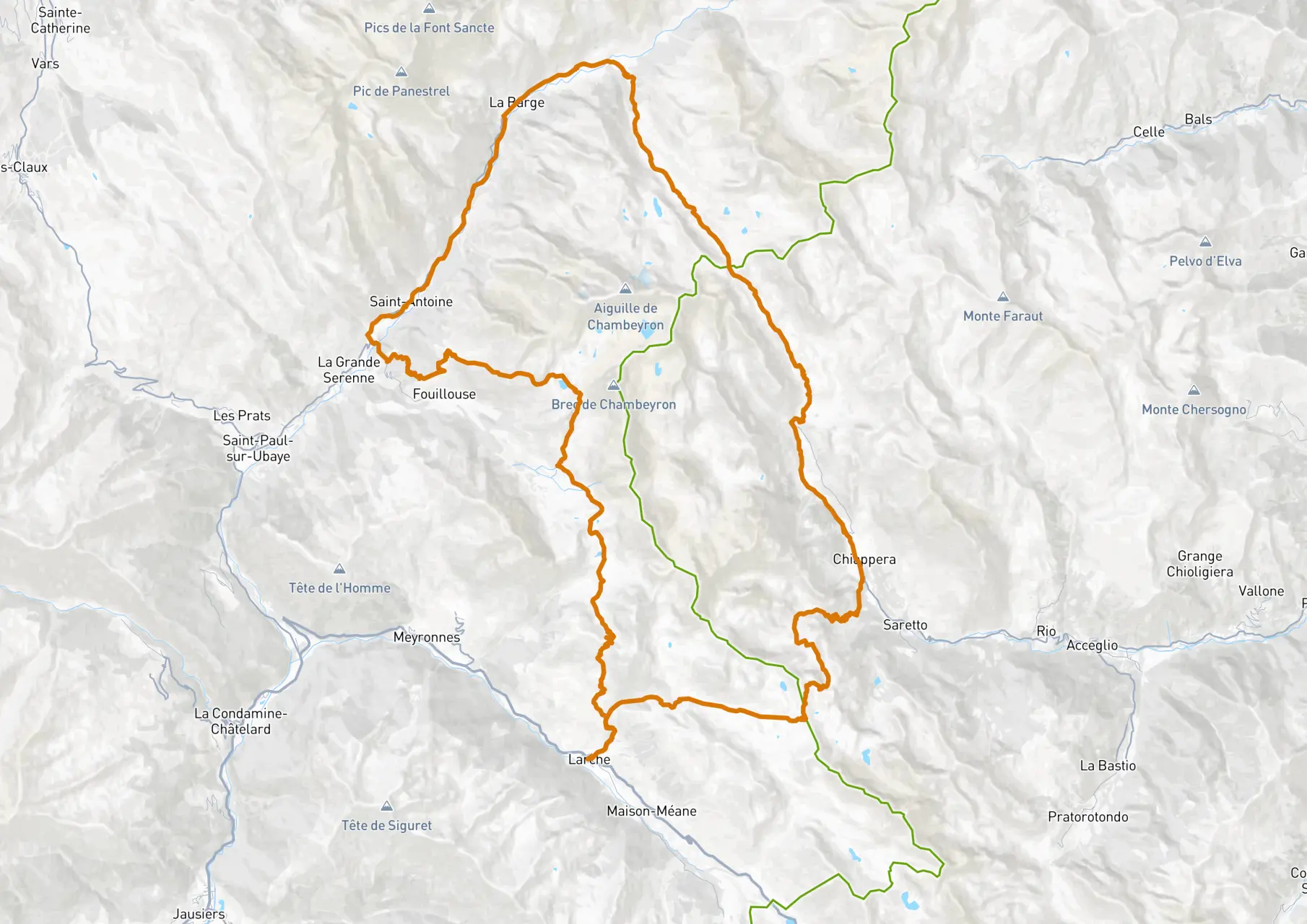 carte tour du Chambeyron