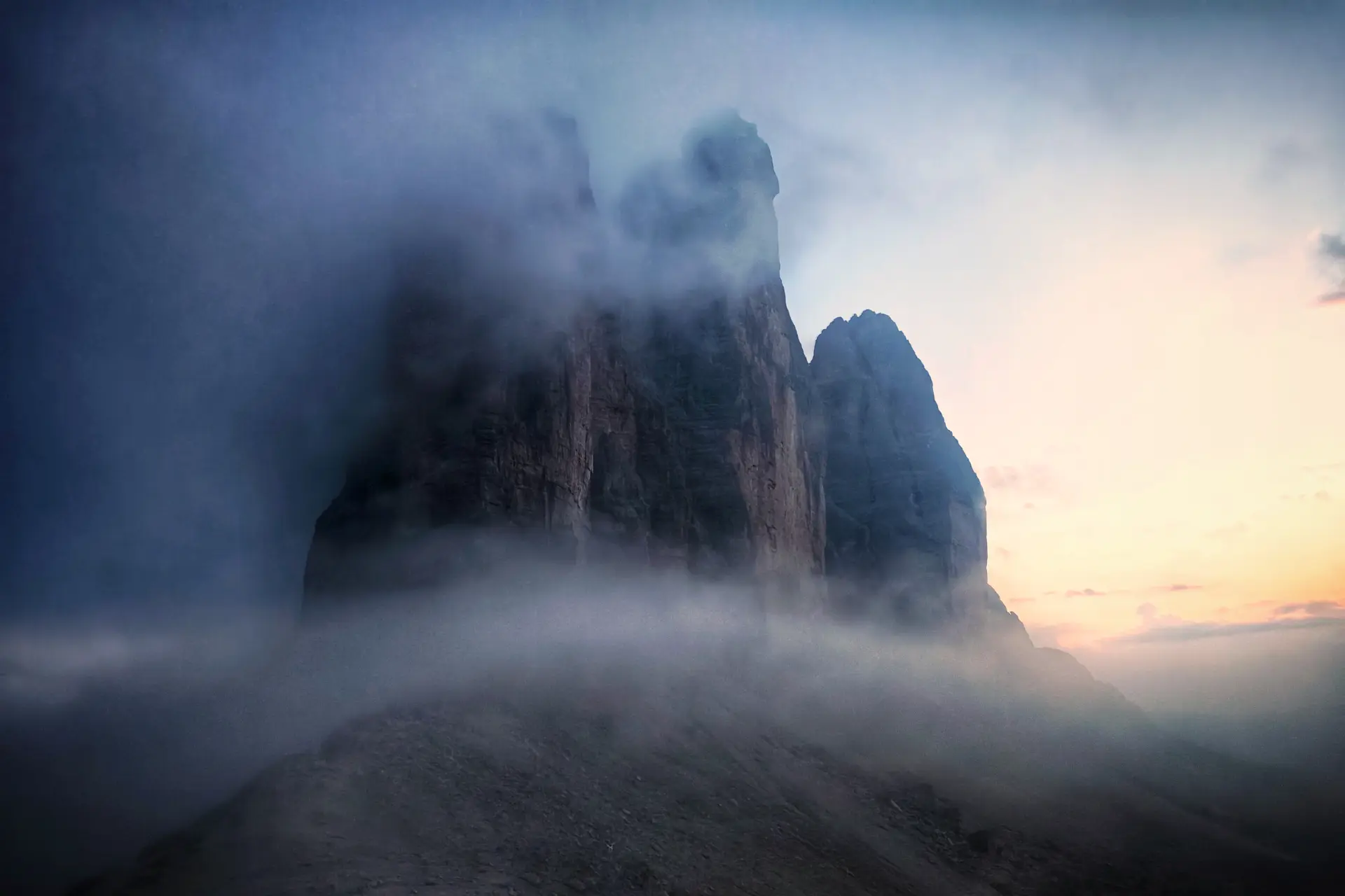 Coucher de soleil sur les Tre Cime di Lavaredo