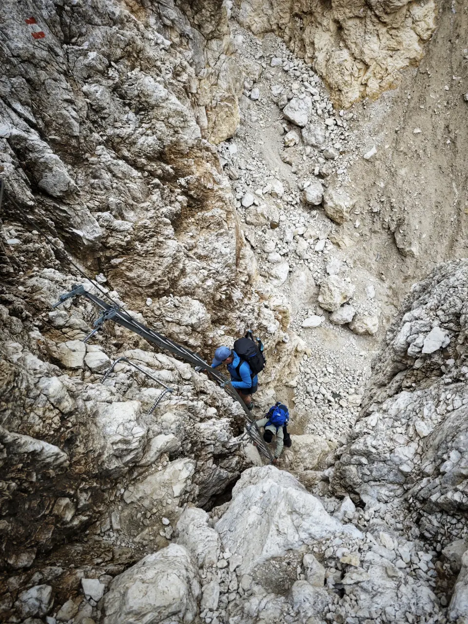 Échelles sur le passo de la Zigolade - Dolomites