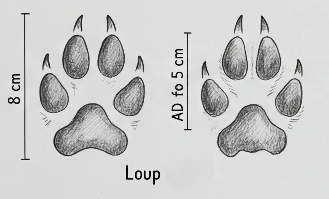 Empreinte de loup dans la neige