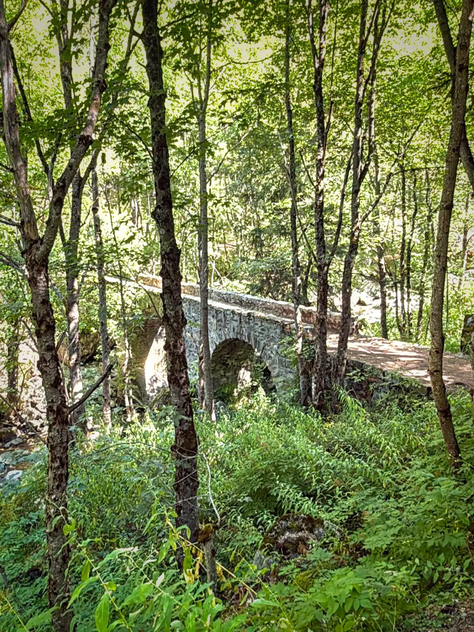 Pont en pierre sur le GR54