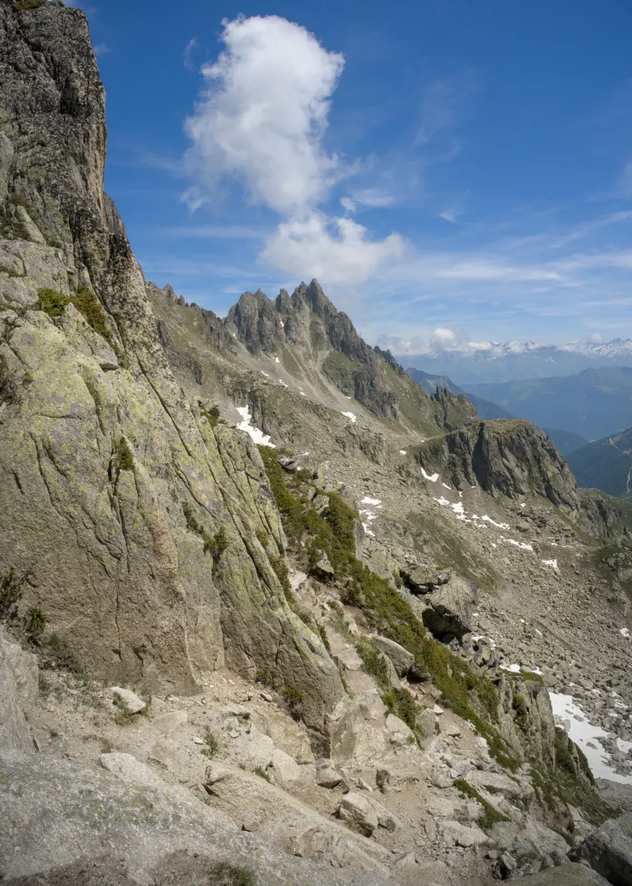 Fenêtre d'Arpette - Vue Est - TMB
