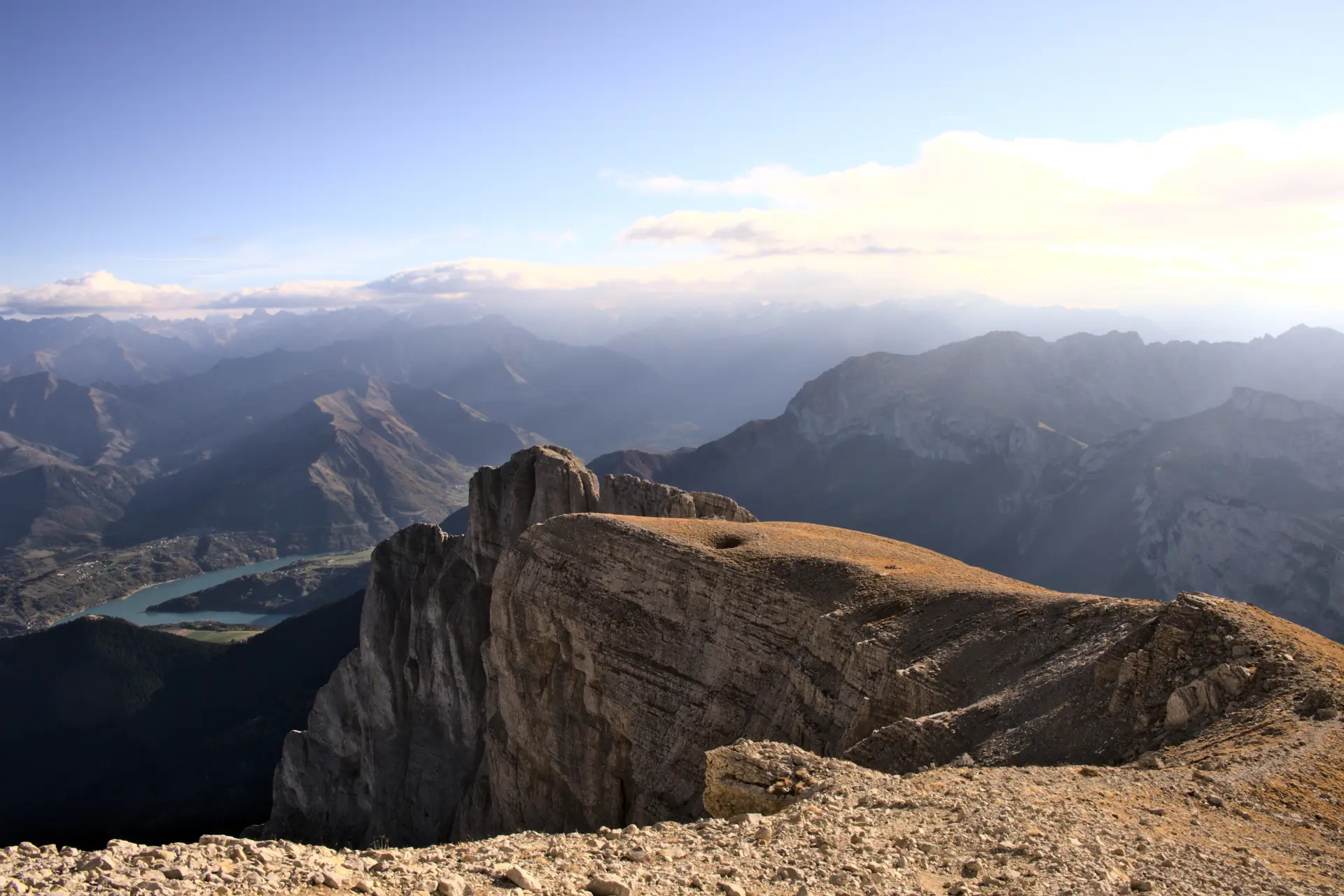 lac du sautet depuis l'Obiou