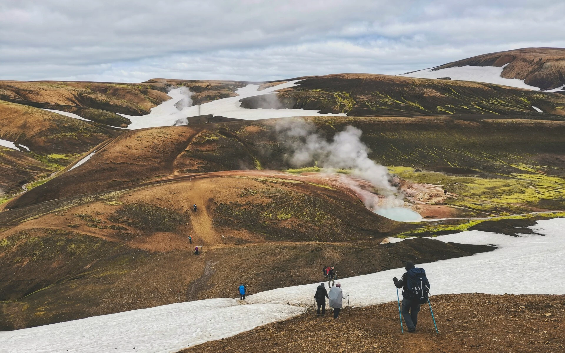 Hautes terres volcaniques du Laugavegur en Islande