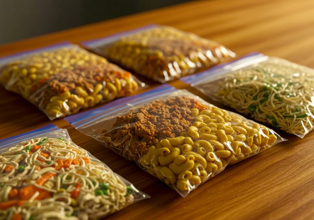 nourriture pour trek en sachet ziplock