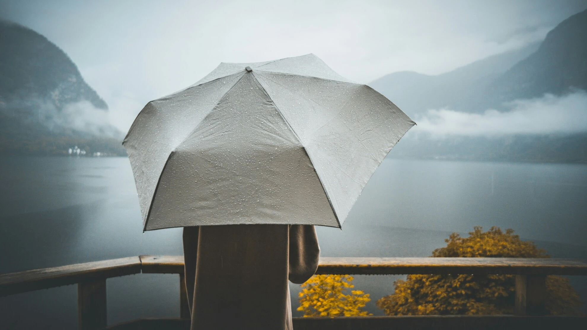 Parapluie en montagne