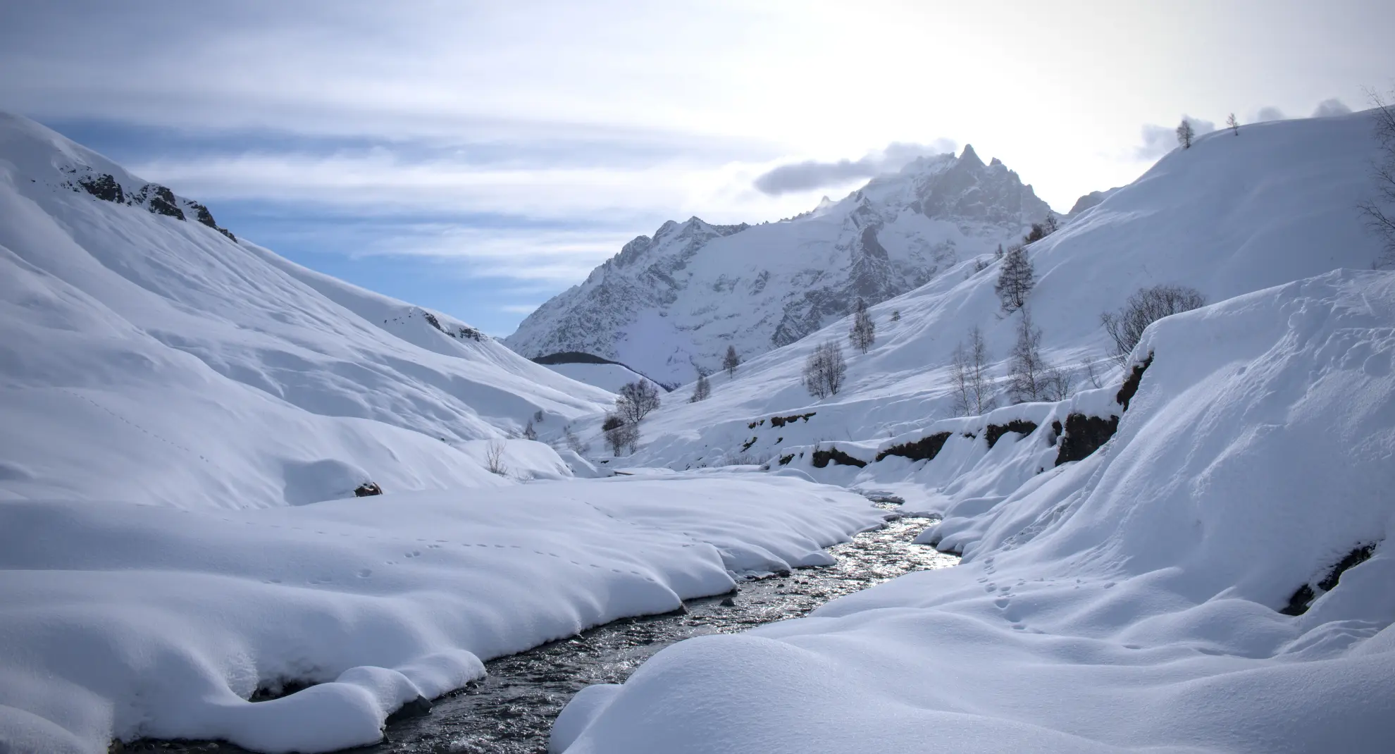 paysage Chazelet en hiver
