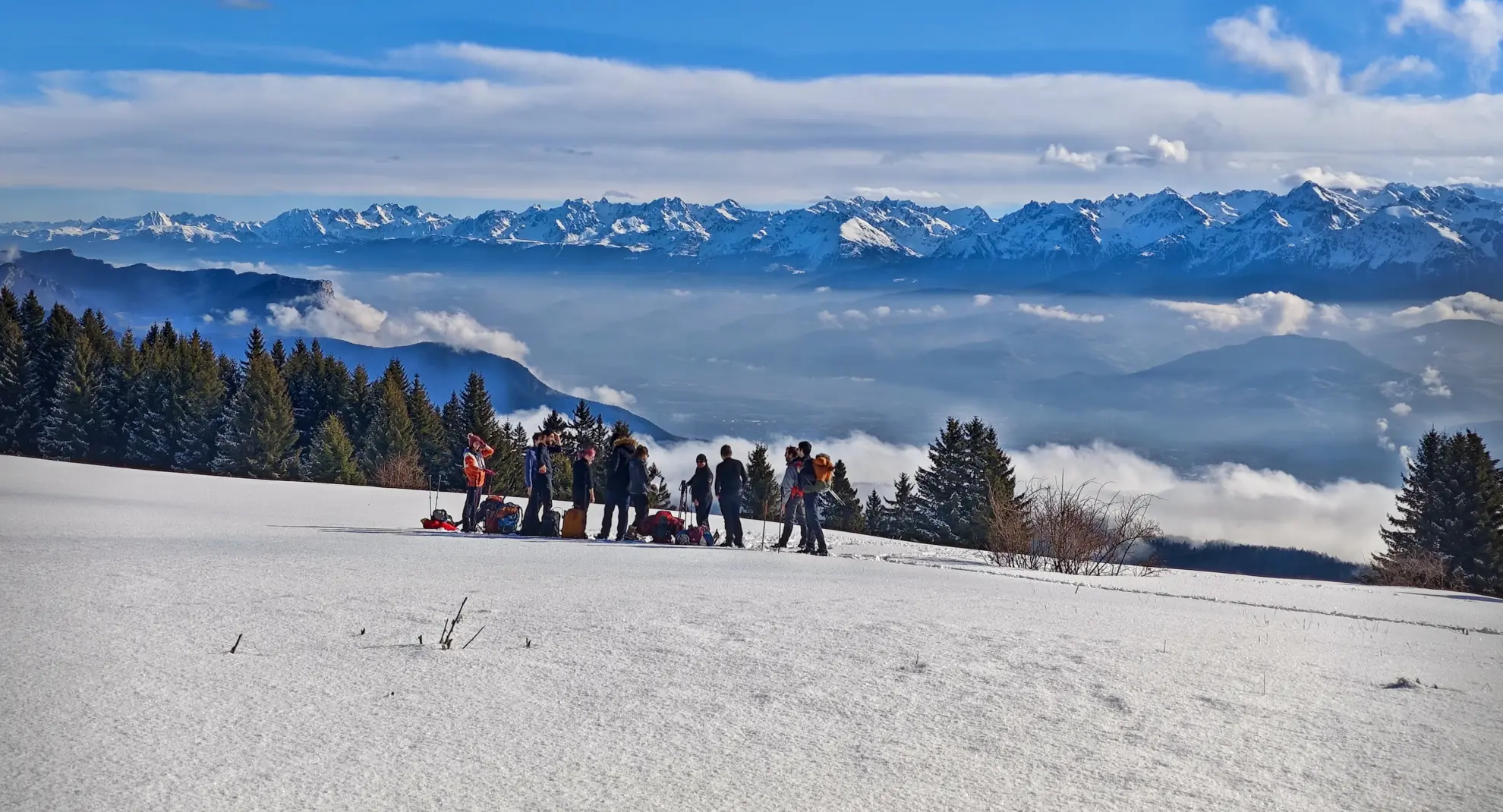 Randonnée raquette plateau de la Molière - Grenoble