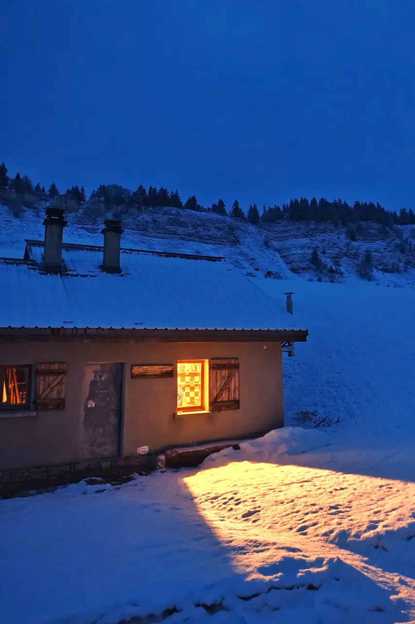 refuge de la molière au petit matin