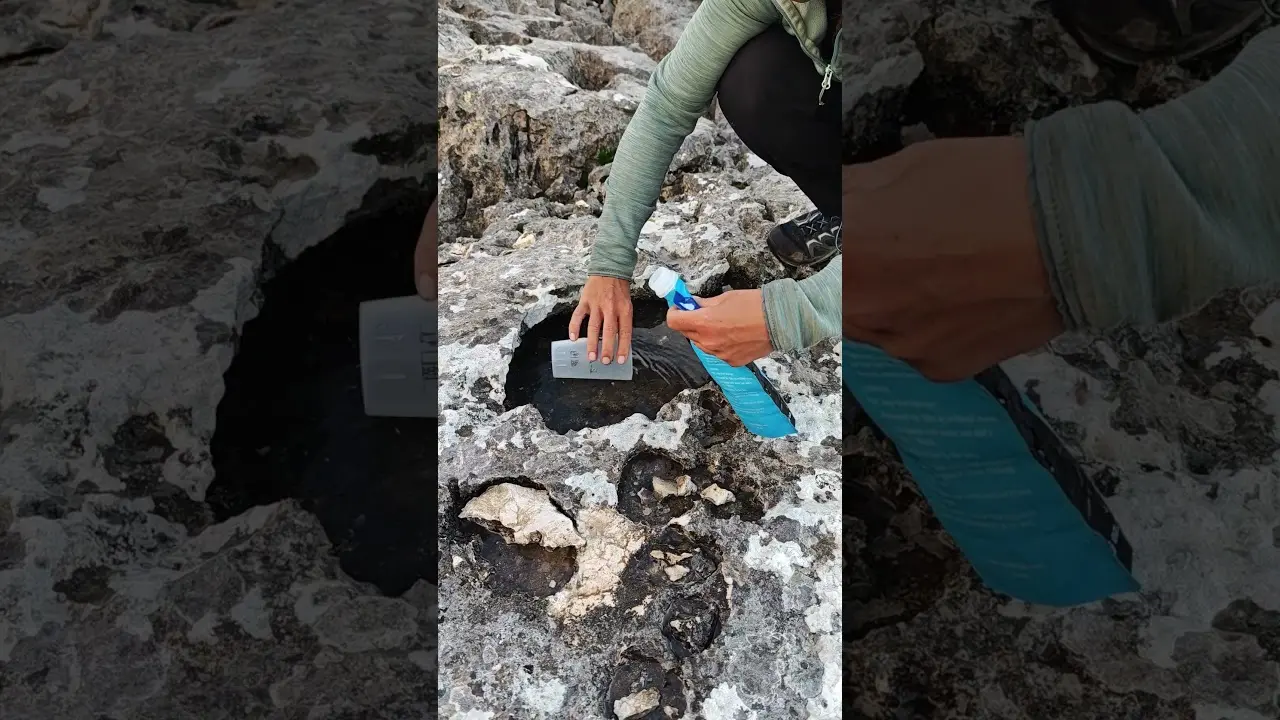 Filtrer de l'eau après la pluie dans un massif calcaire