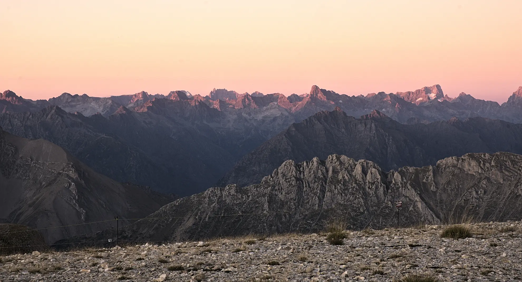 Vu sur le valgaudemar-écrins depuis le Dévoluy