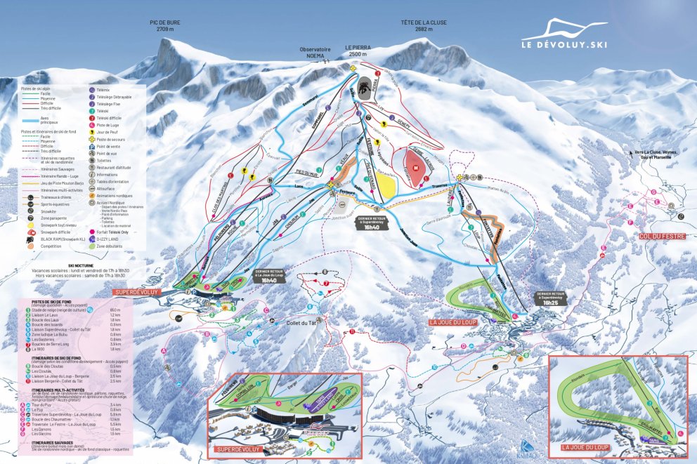 Raquette à neige dans le Dévoluy SuperDévoluy et La Joue du Loup en 2025