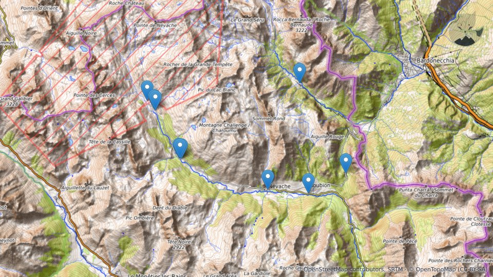 Carte de Les plus belles randonnées du massif du Thabor — Altimood