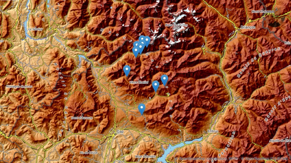 Carte de 22 canyons pour découvrir le Champsaur-Valgaudemar dans la fraîcheur des torrents — Altimood